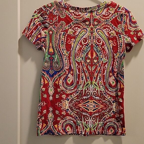 Lauren Ralph Lauren Colorful Tee shirt Medium fits like Small or XS - Picture 4 of 4